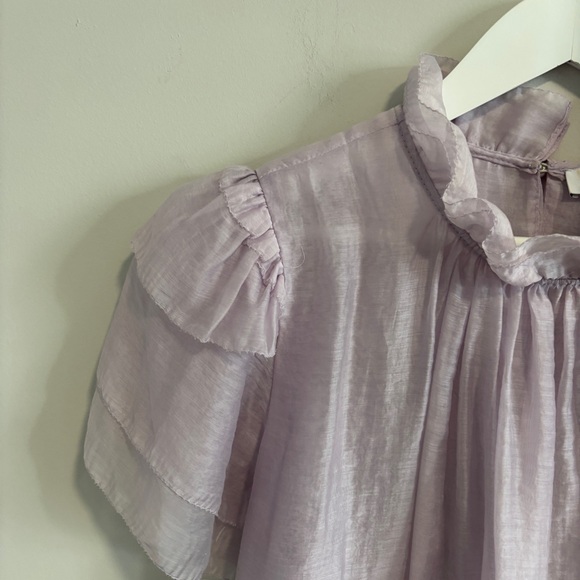 Lilac sheer flowy blouse - Picture 4 of 5